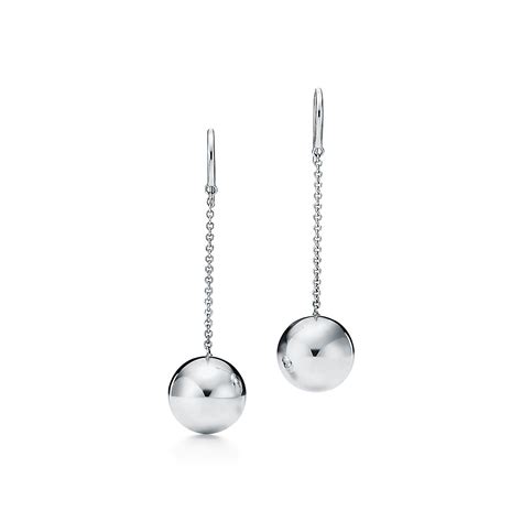 tiffany hardwear earrings replica|tiffany sterling silver ball earrings.